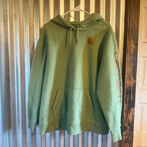 Carhartt Olive Women's Hoodie with Logo Detail